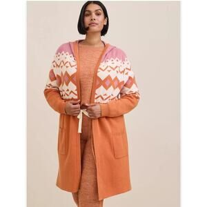 Torrid Everyday Plush Anorak Hooded Cinched Waist Sweater Plus Size 3 
Boho